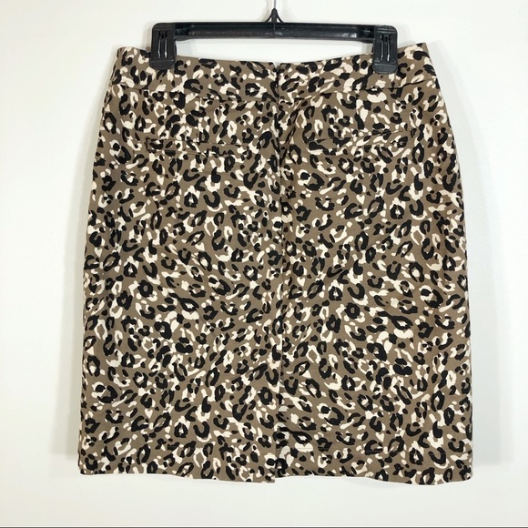 Merona Sz 8 Pencil Skirt Leopard Pockets Lined - Picture 2 of 8